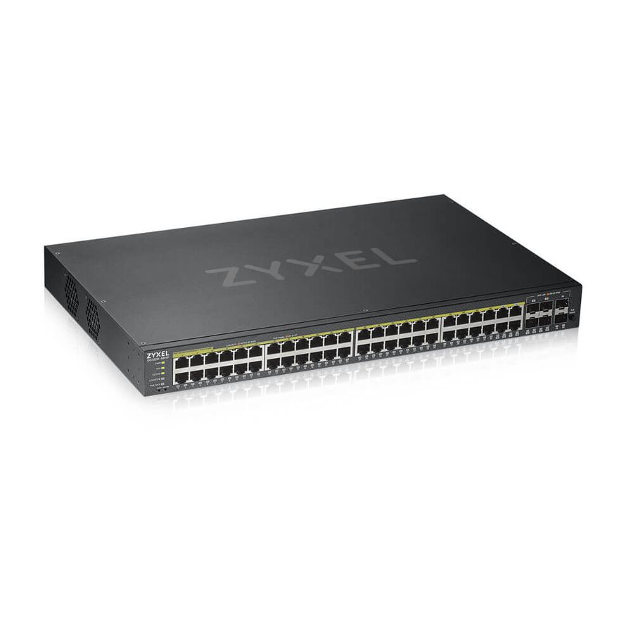 Zyxel GS1920-48HPV2 Managed Gigabit Ethernet (10/100/1000) Black Power over Ethernet (PoE)