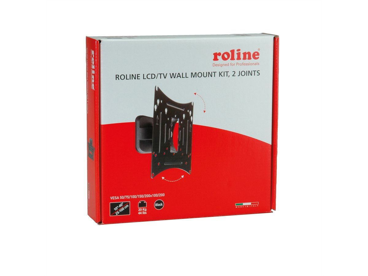 ROLINE LCD/TV muurbeugel, 2 draaipunten