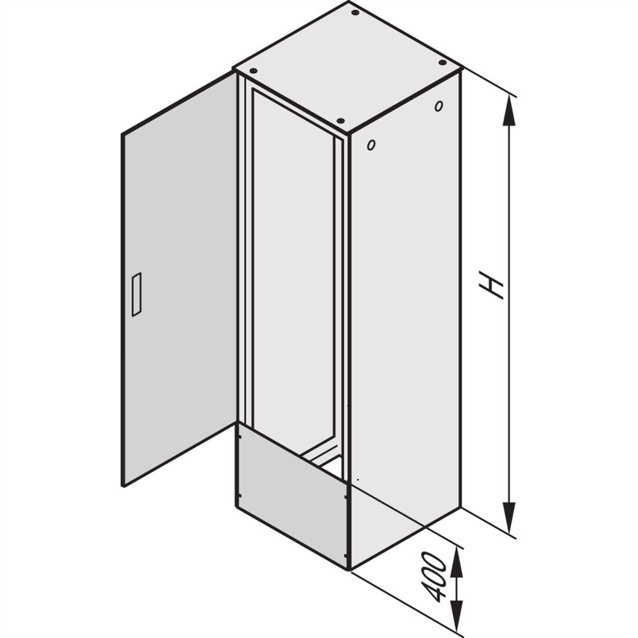 SCHROFF Varistar EMC aansluitplaat, IP55, verzonken, RAL 7021, 400H 600D