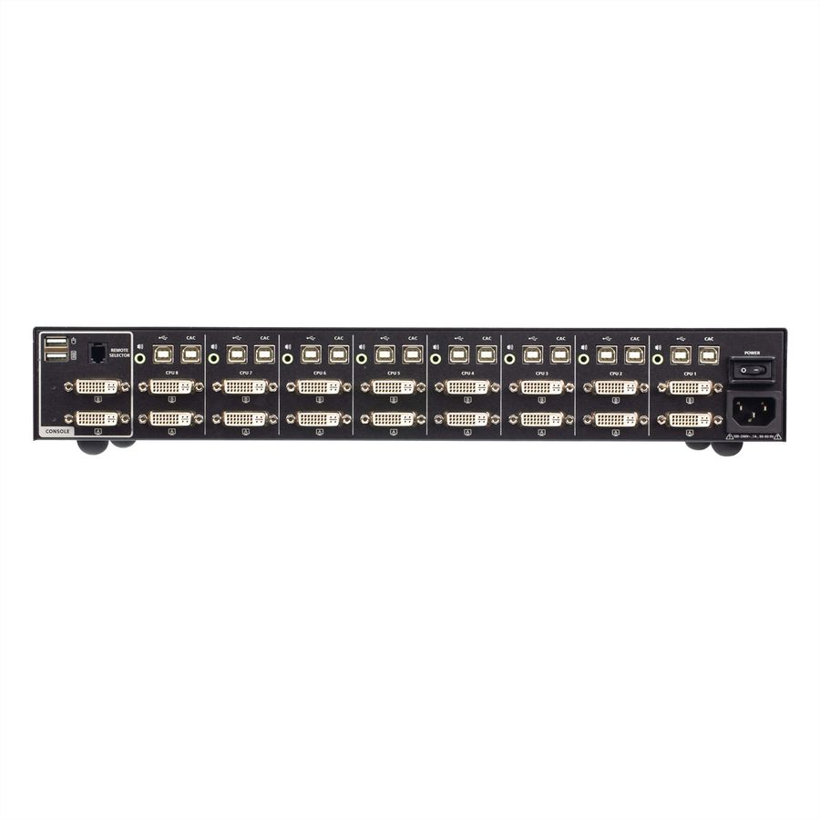 ATEN CS1148D4C 8-Poorts USB 4K DVI Dual Display Secure KVM met Card Reader