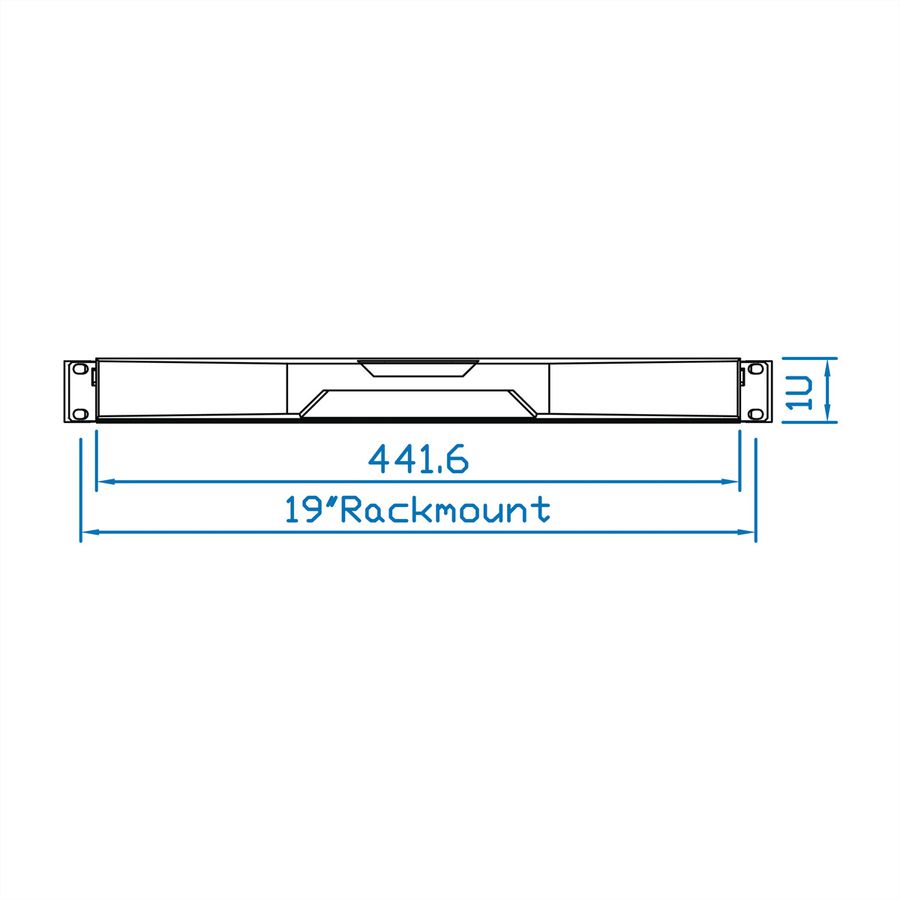 KEYBOARD DRAWER 1U UK RAL9005 EXT SLIDE