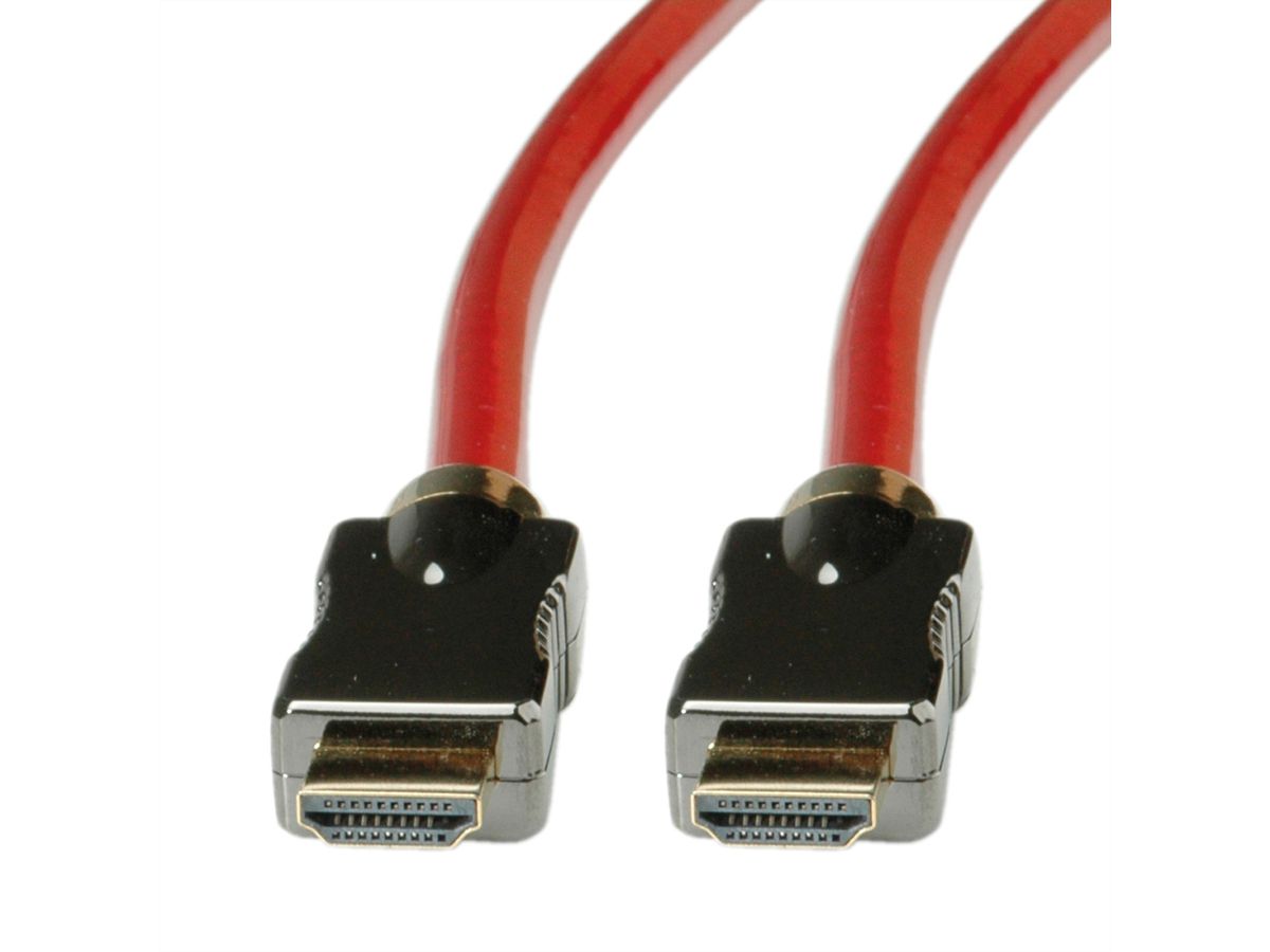 ROLINE HDMI 8K (7680 x 4320) Ultra HD Cable met Ethernet, M/M, rood, 1 m