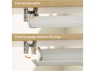 ROLINE Easy2Open kabelgoot, Montage onder tafel, wit, 85,8 cm