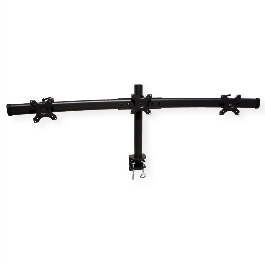 VALUE Drievoudige LCD-arm, tafelmontage, zwart