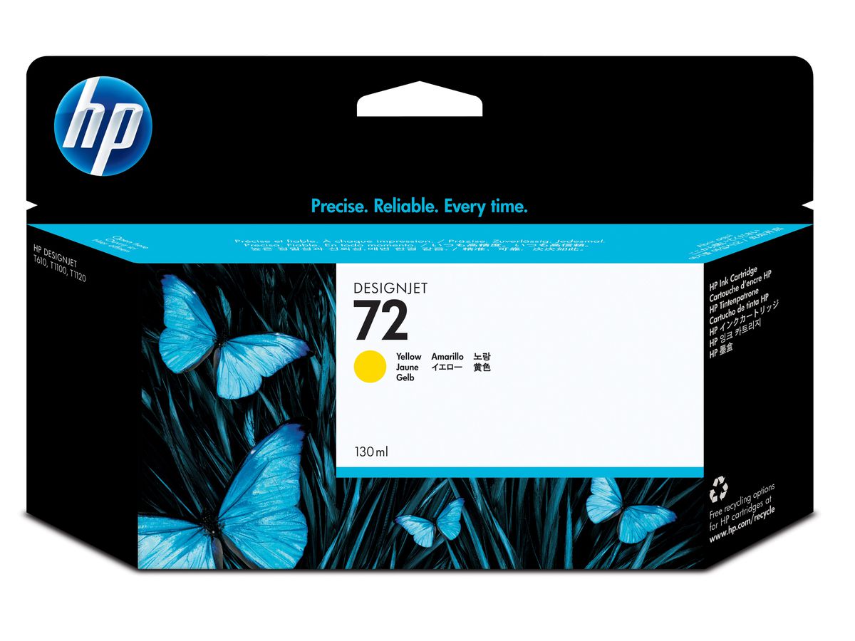 HP 72 130-ml Yellow DesignJet Ink Cartridge