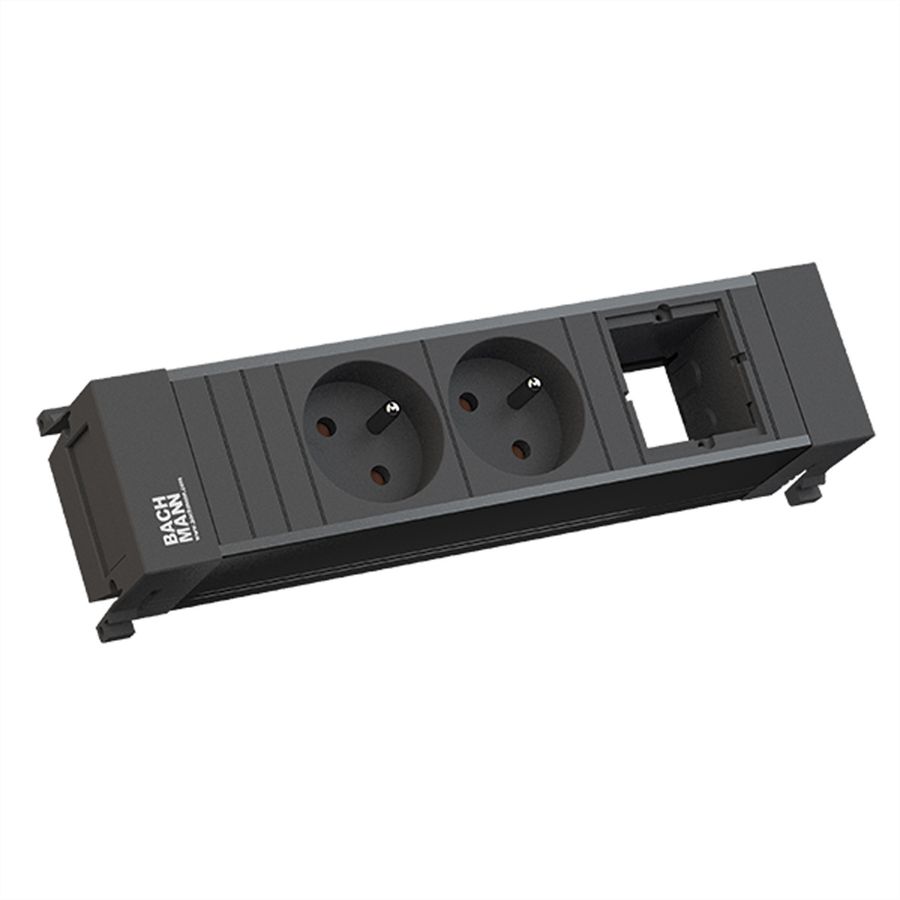 BACHMANN POWER FRAME 2xUTE 1xCM Plastic profile black