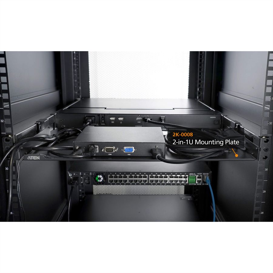 ATEN 2K-0008 2 in 1U montageplaat