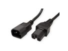VALUE Stroomkabel IEC320/C14 male - C15 female, H05RN-F, zwart, 1,8 m