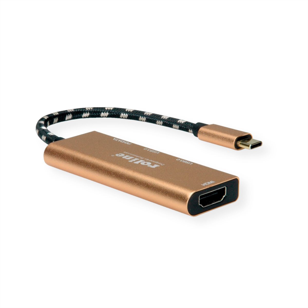 ROLINE GOLD USB-C dockingstation, HDMI 4K, 2x USB 3.2 Gen 1, 1x PD