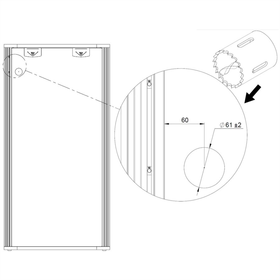 SCHROFF Monitor Arm Mounting Kit for Novastar HD Cabinet