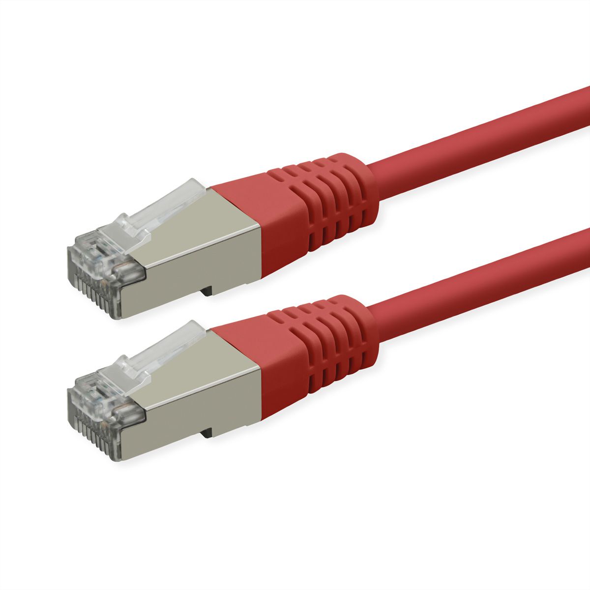 ROLINE patchkabel Cat.6 (klasse E), PoE, S/FTP (PiMF), rood, 1 m