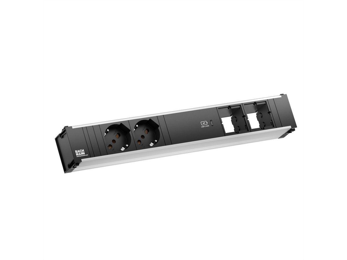 BACHMANN CONI 2xP40 1xUSB C 60W 2xCM, 0.2m GST18 Italia