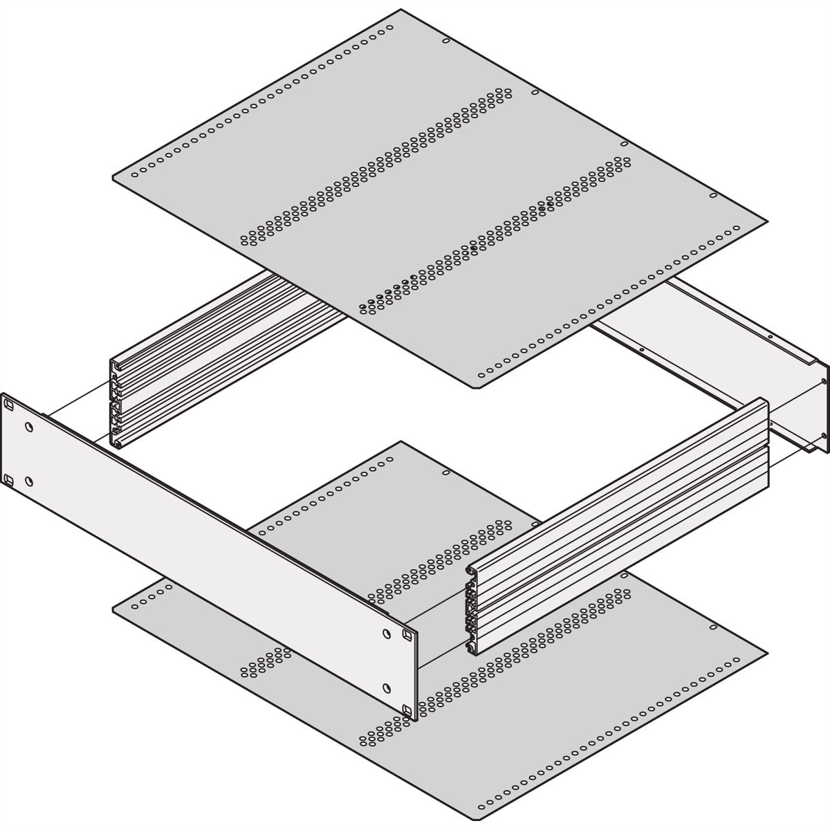 SCHROFF MultipacPRO Cover Plate for Euroboards Horizontal Mounting, 340 mm