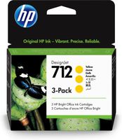 HP 712 29 ml inktcartridge voor DesignJet, geel, 3-pack