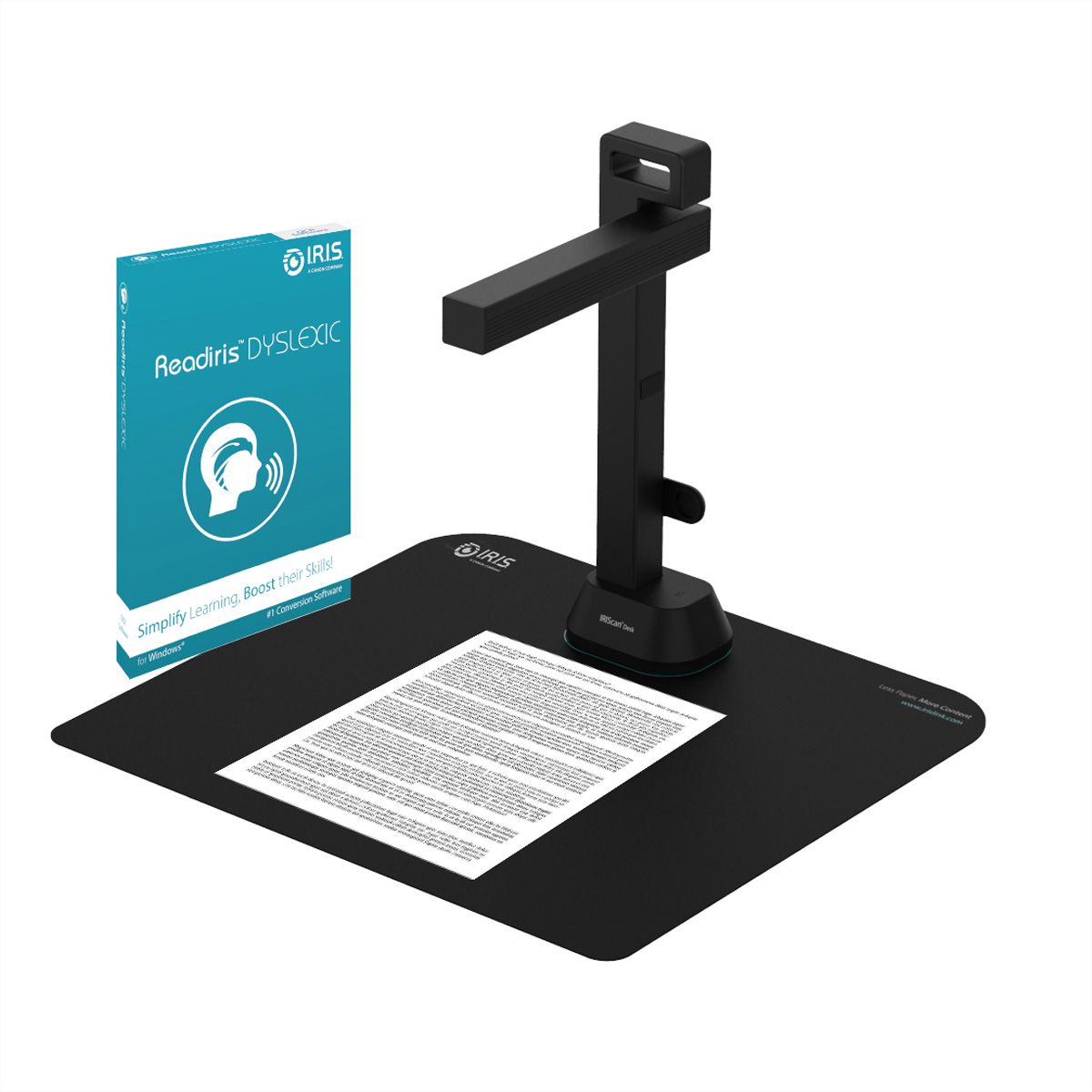 IRIScan Desk 6 Pro A3-documentscanner voor dyslexie, Mobiele desktop camera scanner