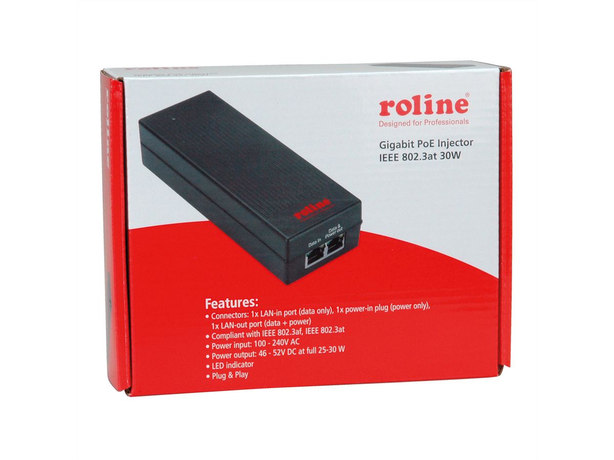 ROLINE Gigabit PoE Injector, 30W