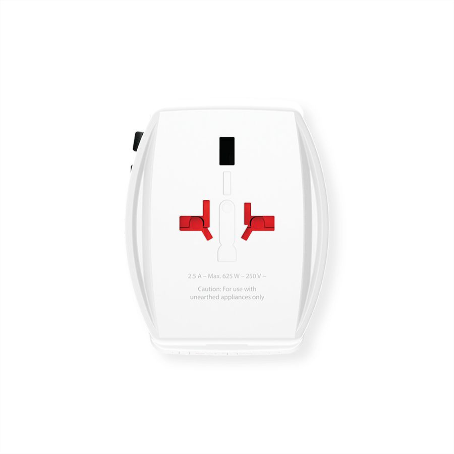Skross MUV USB AC45PD World Travel Adapter with USB C cable, worldwide