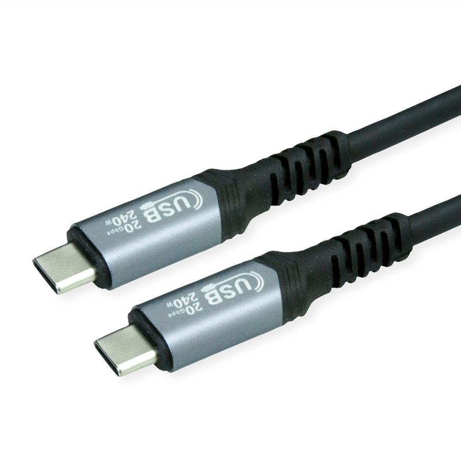 VALUE USB4 Gen3x2 Kabel, C-C, M/M, 4K UHD-1, 20Gbit/s, 240W, zwart, 2 m