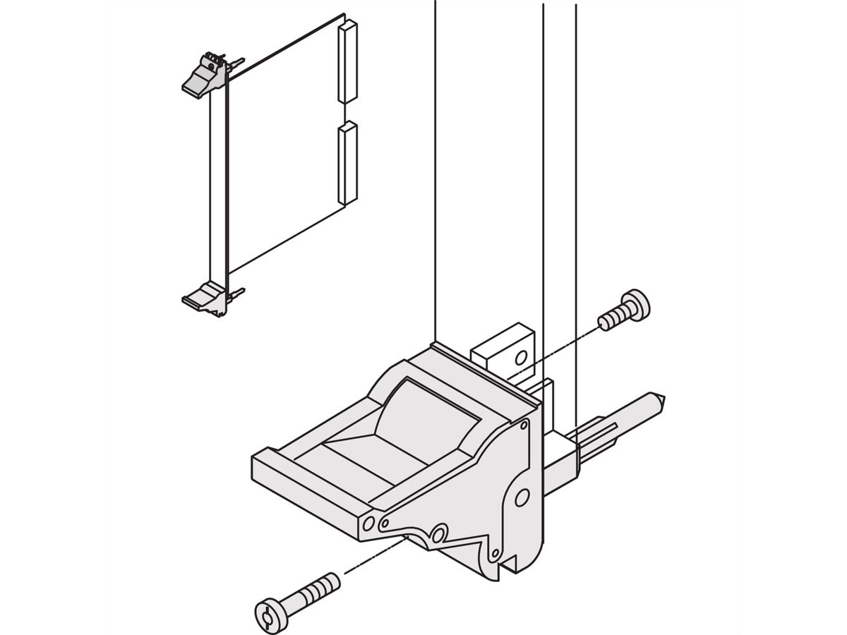 SCHROFF Inserter/Extractor handgreep type IEL, zwarte hendel, grijze knop, onderkant, 10 stuks