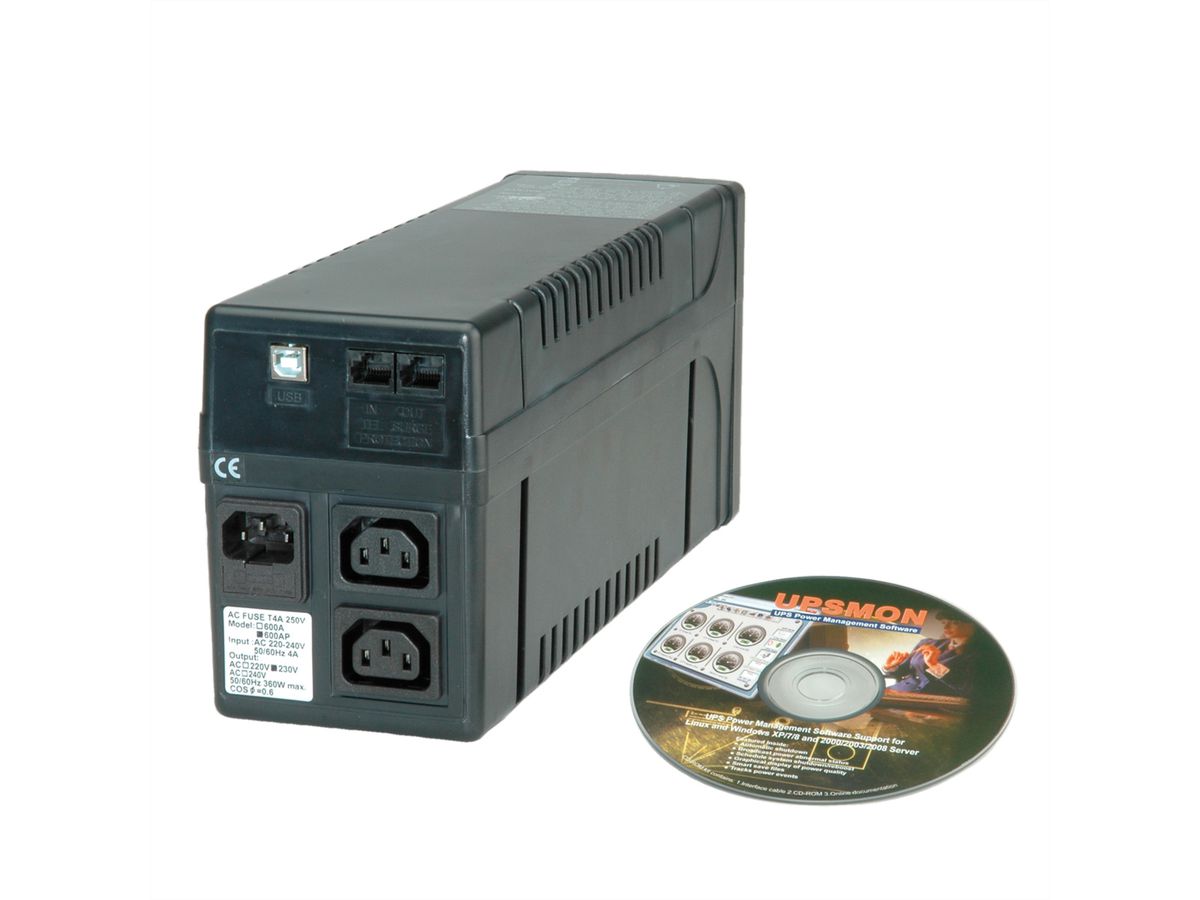 VALUE UPS, Line-Interactive, 400VA, USB Port