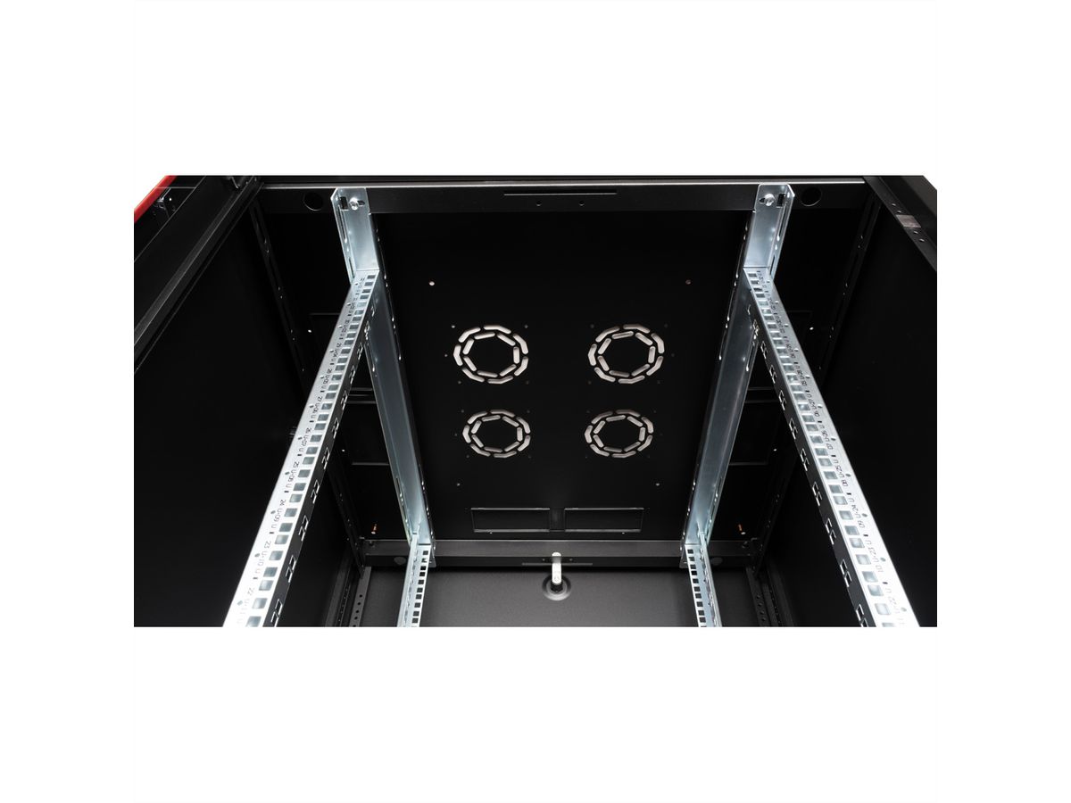 ROLINE 19-inch network cabinet Basic 32 U, 600x600 WxD glass door black