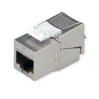 ROLINE Keystone Jack, Cat.6A (Class EA), RJ-45, STP, tool-free, SLIM, silver