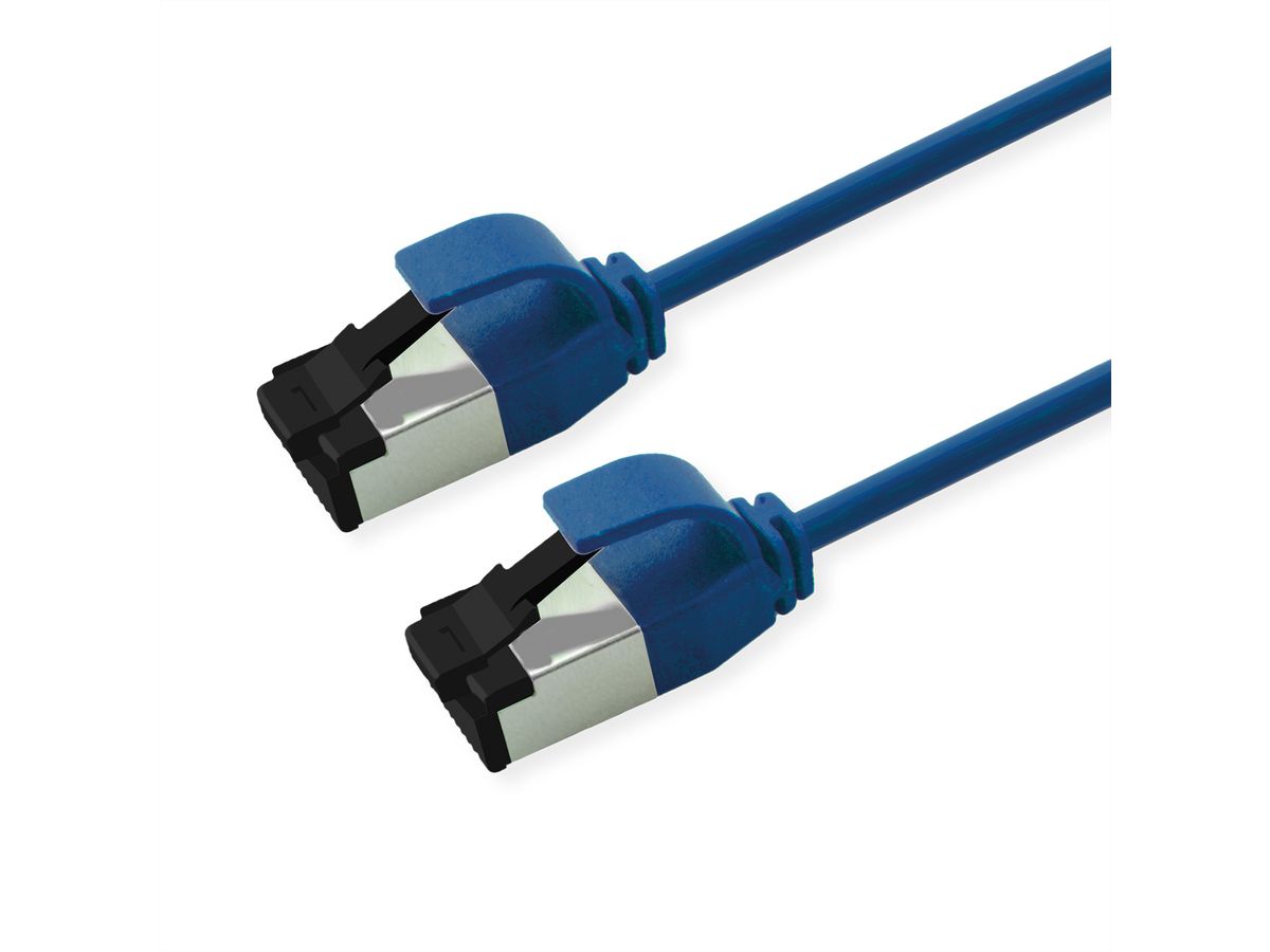 ROLINE U/FTP patchkabel Cat.8 (Klasse I), dun, LSOH, soepel draad, blauw, 1,5 m