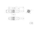 METZ CONNECT Anschlussleitung M12 Stecker 4-polig D-kodiert, 1 m