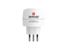 Skross Europe to Switzerland + Italy + Brazil Travel Adapter, For 2- and 3-pole devices  (Safety Contact or Euro plug)