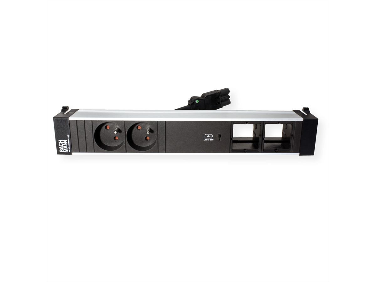 BACHMANN POWER FRAME L 2xUTE 1xUSB C 60W 2xCM 0.2m GST18