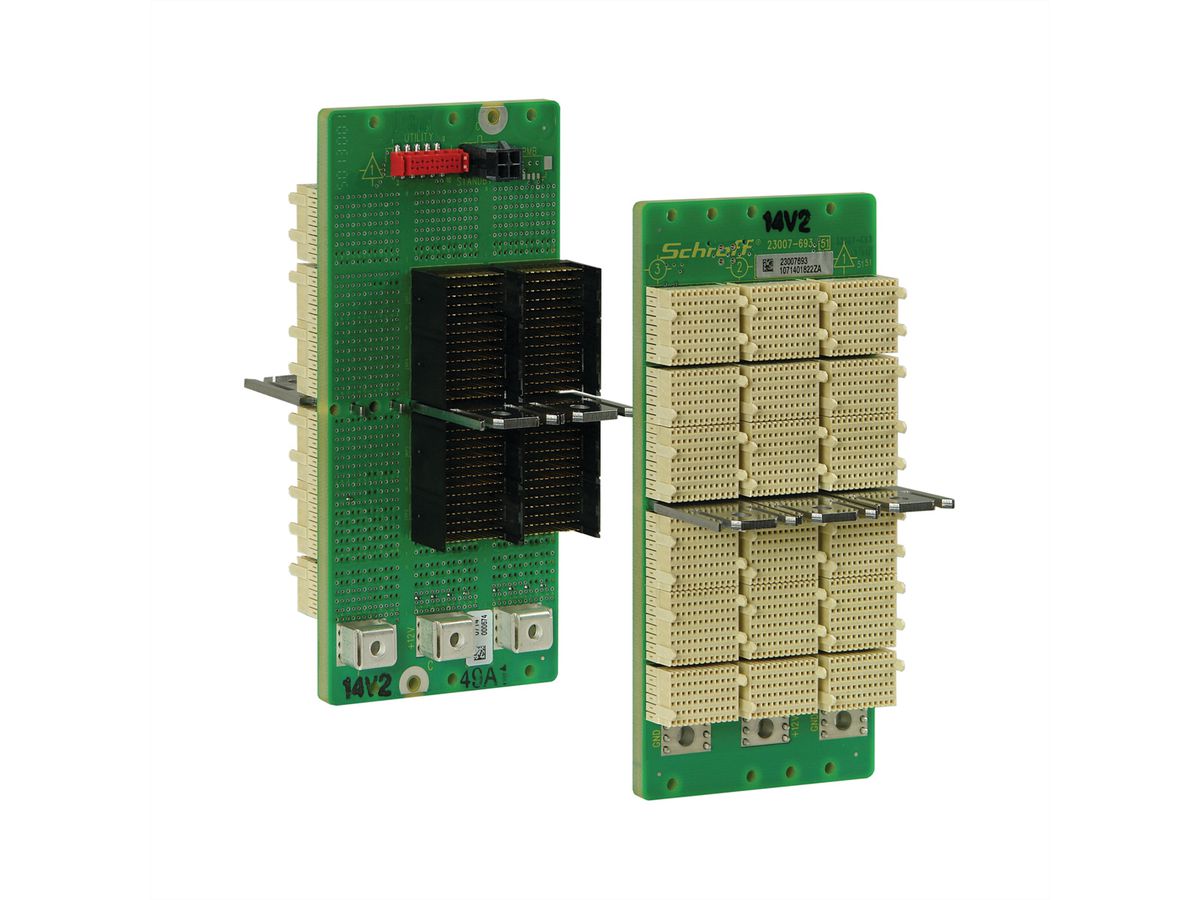 SCHROFF CPCI seriële backplane, 3 HE, 3 sleuven, systeemsleuf rechts, full-mesh, met RIO