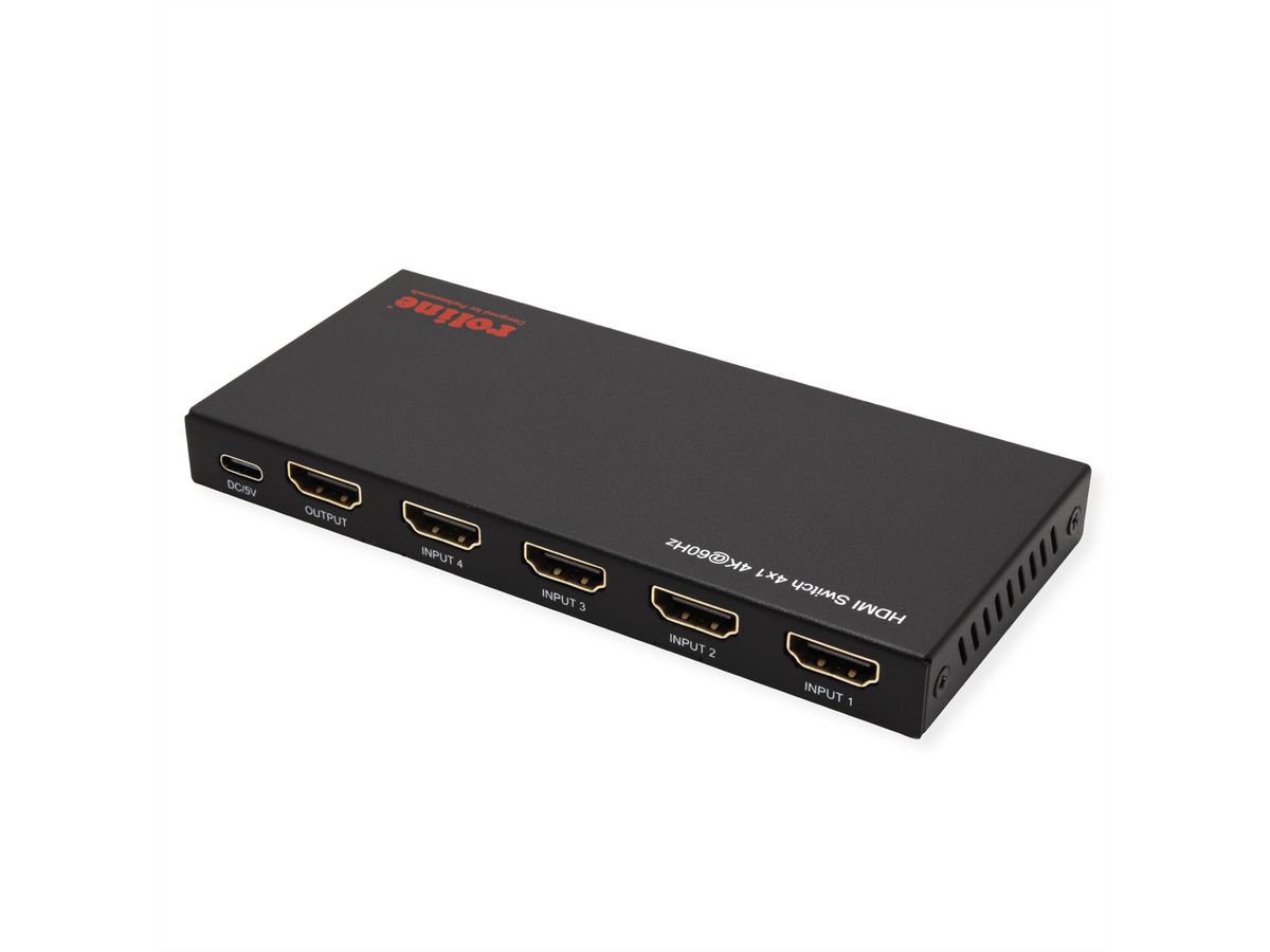 ROLINE 4K HDMI Switch, 4-voudig
