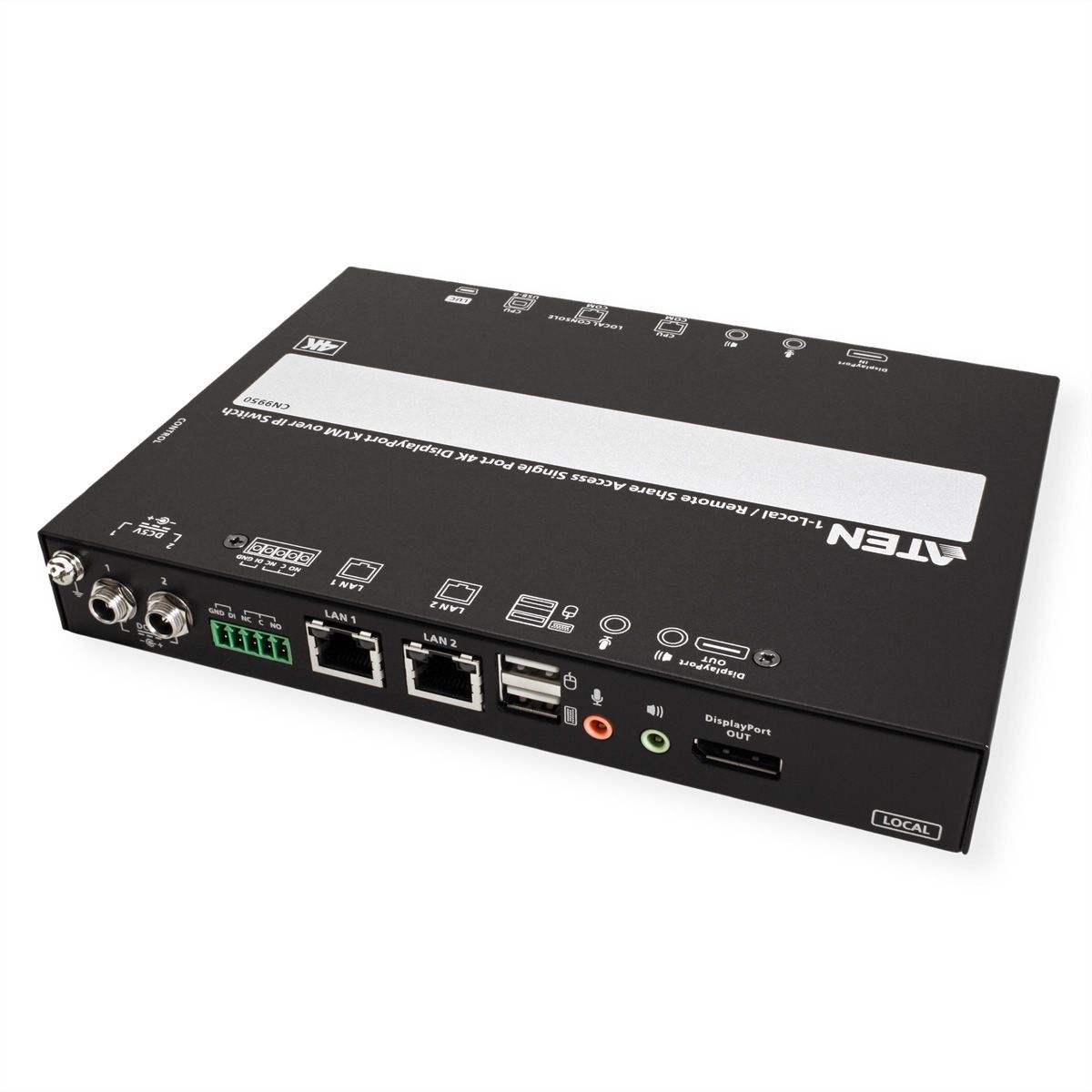 ATEN CN9950 1-Lokaal-Remote Share Access Single Port 4K DisplayPort KVM over IP Switch