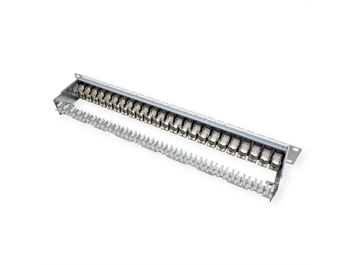 19" Panel 1 HE met 24 E-DAT Modules Cat.6 (Class E)