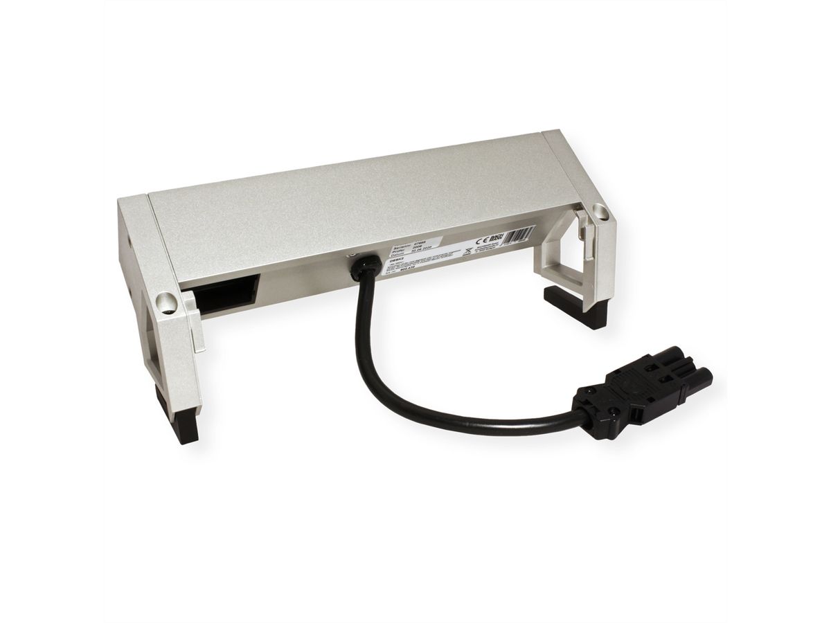 BACHMANN DESK2 2xUTE 35° 1xUSB oplader 1xCM stroom 0,2m GST18 Inox