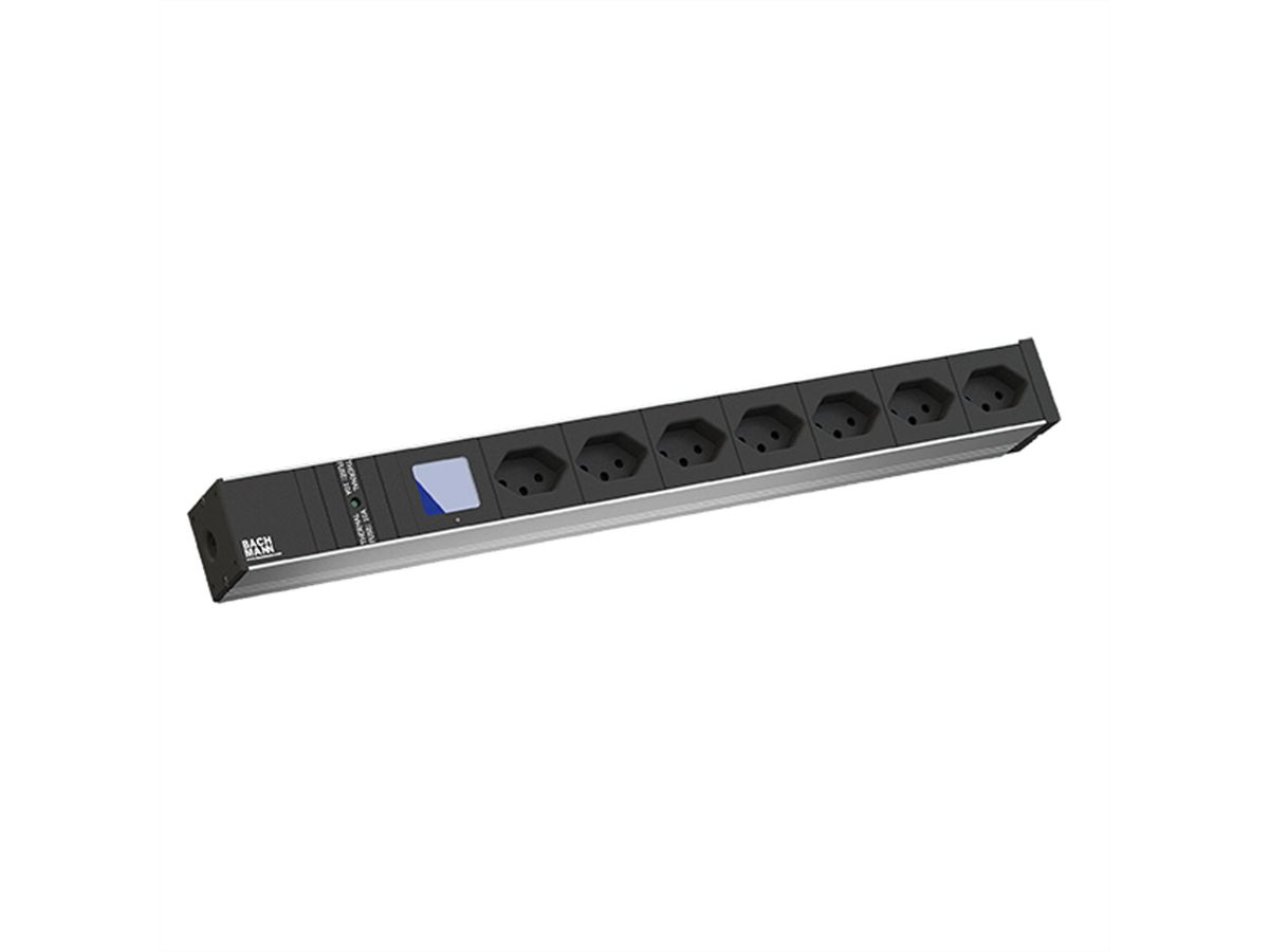 BACHMANN BN0500 19 inch 1U 7xCH T13, 1xFuse 10A Current 3.0m T23 Switzerland