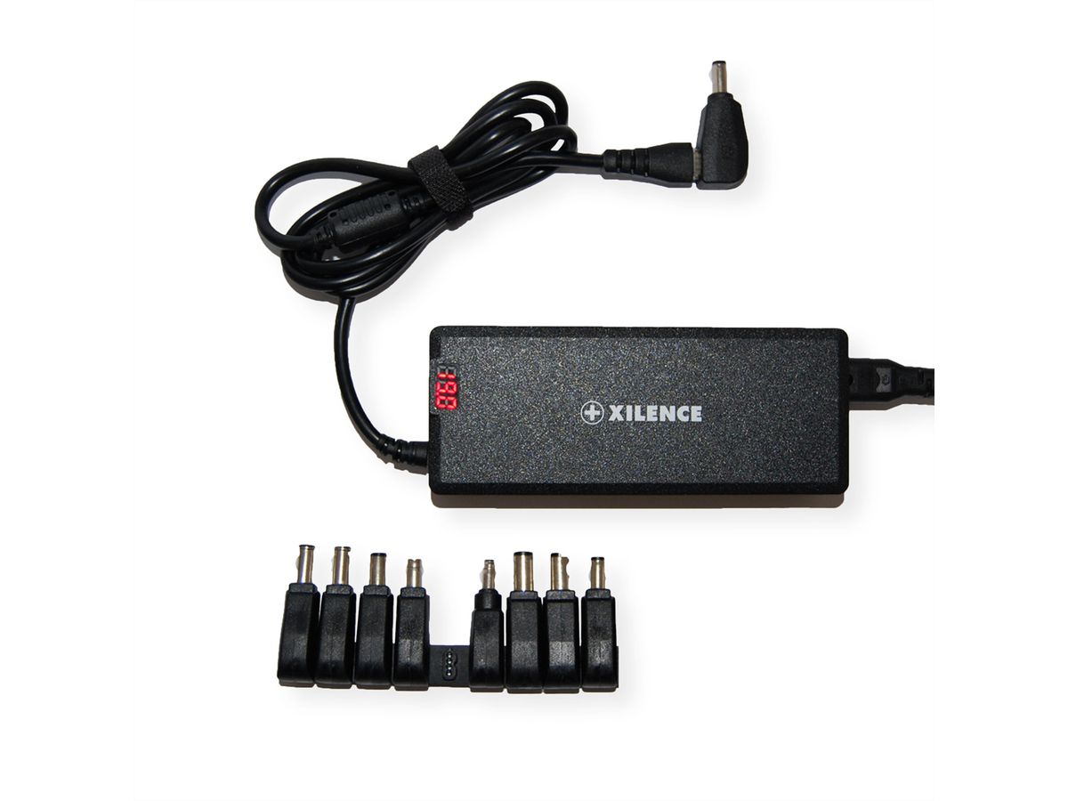 Xilence Universal Notebook Charger, XM012, 11 Adapters, LED Display, 120W