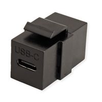 VALUE USB Type C Keystone module, zwart