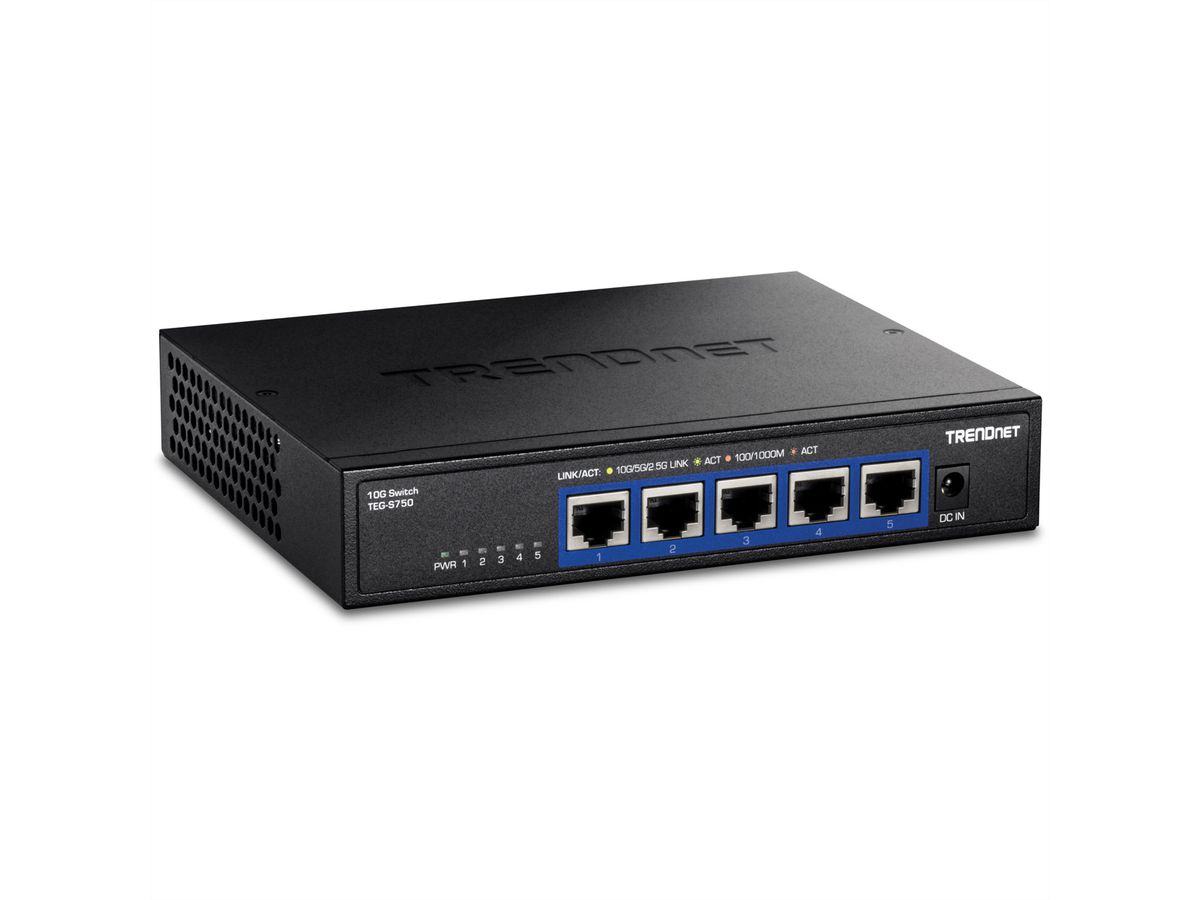 TRENDnet TEG-S750 5-Port 10G Switch, schwarz
