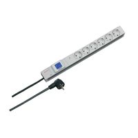 SCHROFF contactdoosstrook, SCHUKO/UTE, lokale aanduiding, 6 x SCHUKO/UTE stopcontacten