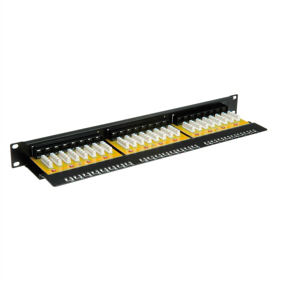VALUE Cat.6 (Class E) 19" Patch Panel, 24 Ports, UTP, black