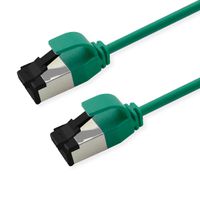 ROLINE S/FTP (PiMF-) patchkabel Cat.8 (Klasse I), LSOH, extra dun, groen, 0,5 m
