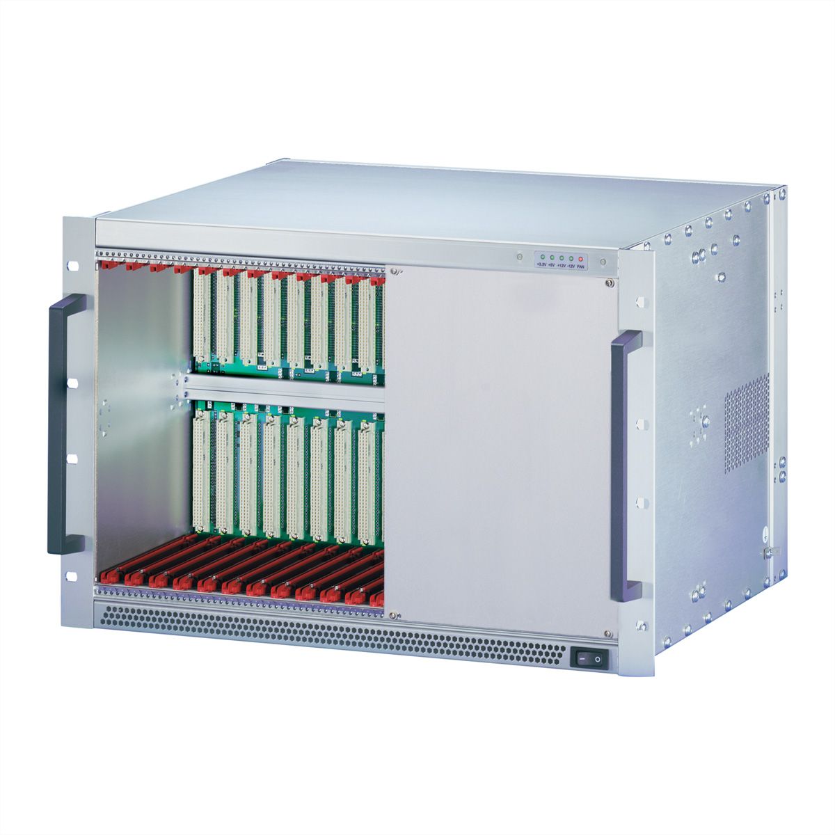 SCHROFF VMEbus System, 7 U, 12 Slot, for Transition Modules, Open Frame PSU