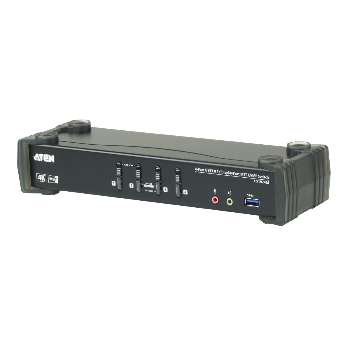 ATEN CS1924M 4-Poorts USB 3.0 4K DisplayPort MST KVM Switch