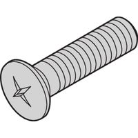 SCHROFF verzonken schroef, verhoogd, kruisgleuf, M2.5x10 mm, staal vernikkeld