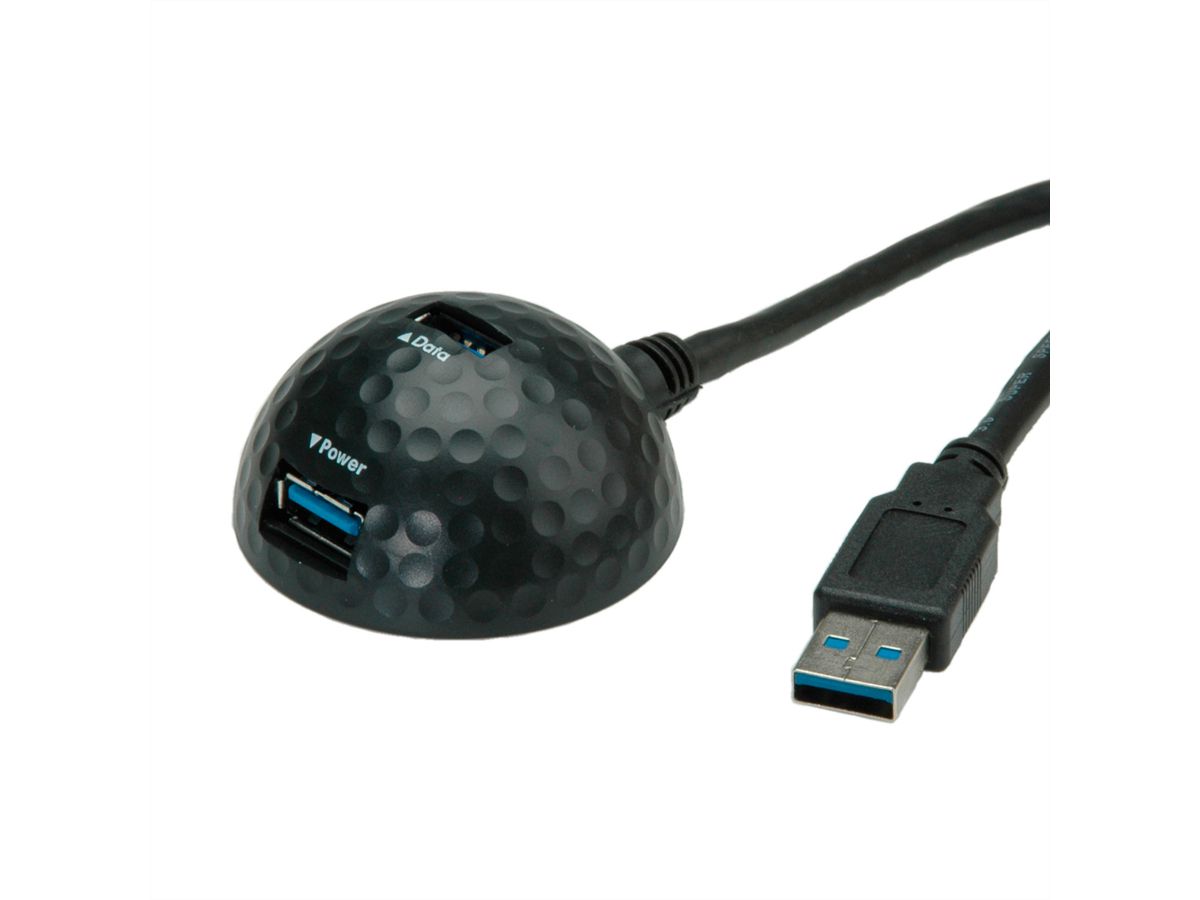 VALUE USB 3.2 Gen 1 dockingkabel, DOME, zwart, 1,5 m