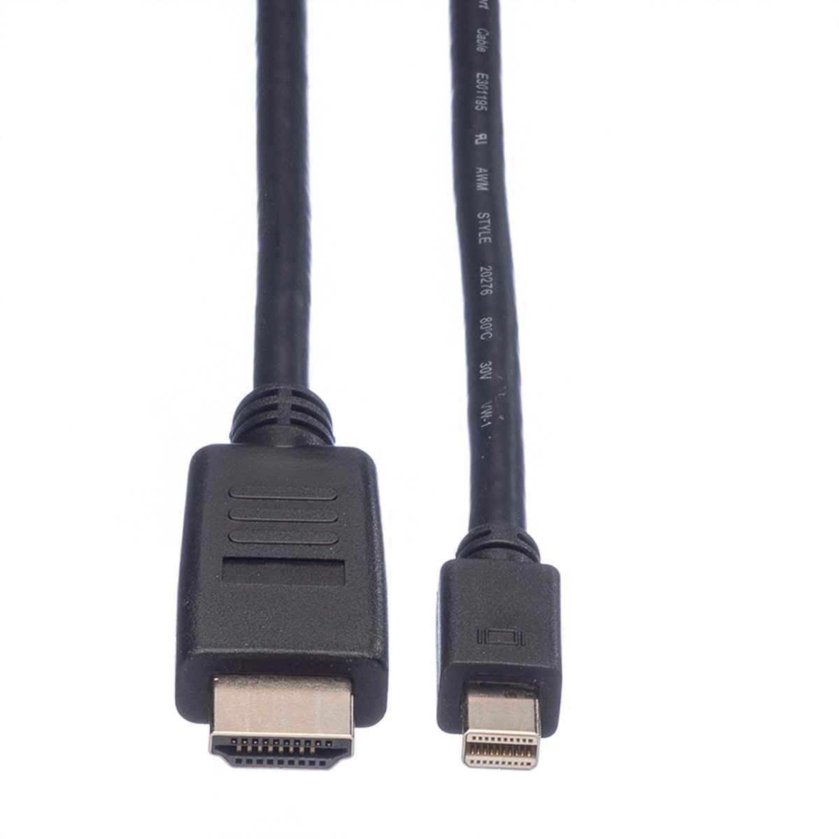 VALUE Mini DisplayPort Cable, Mini DP-HDTV, M/M, black, 2 m