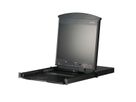 ATEN KL1516AN KVM-Switch, 48cm TFT, VGA, PS/2-USB über Kat 5, 16 Port, CH-Layout