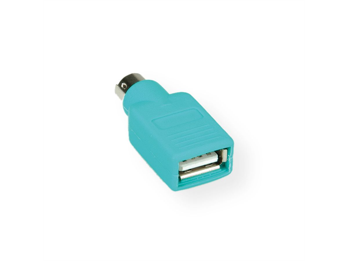 VALUE PS/2 to USB Adapter, Mouse, green