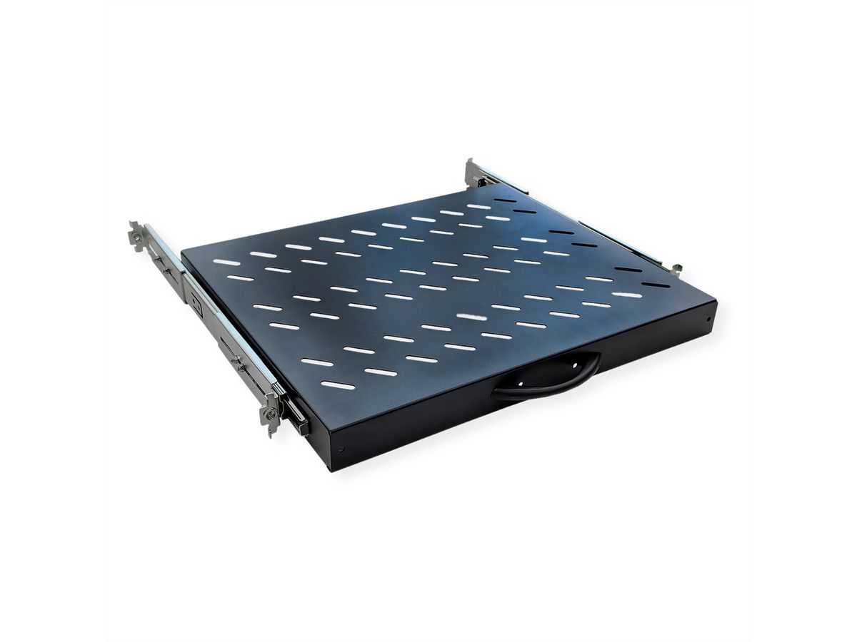 VALUE 19" 1U Extendable Sliding Shelf for Cabinets, 420 x 700 mm, max. load 25 kg